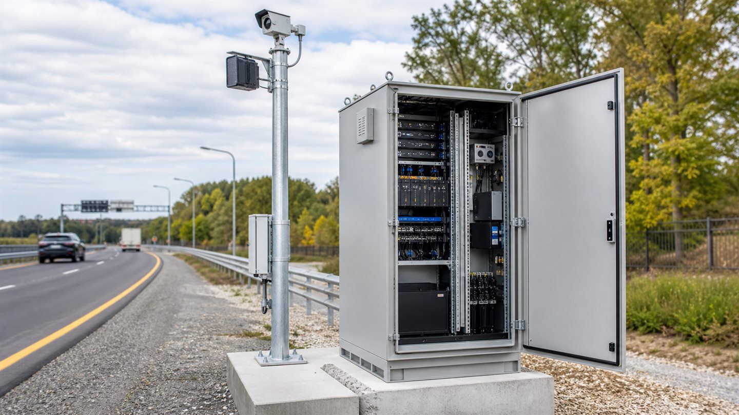 Roadside field cabinet for power and communications